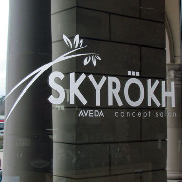 vinyl lettering window graphics logo